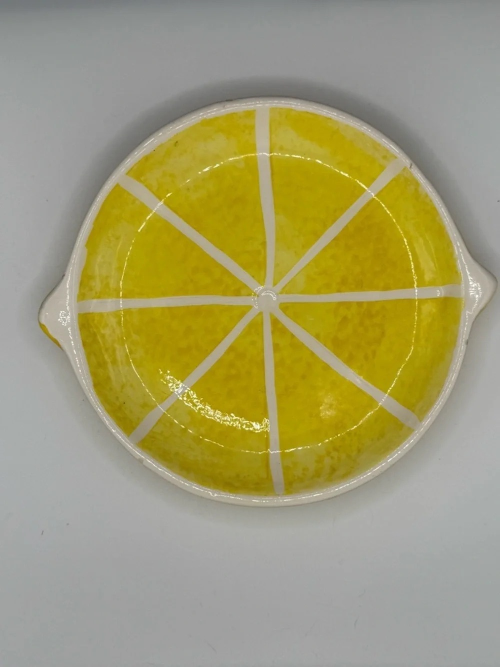 Yellow Lemon Slice Ceramic Serving Dish